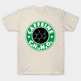 Caffeine Molecule Coffee C8H10N4O2 T-Shirt